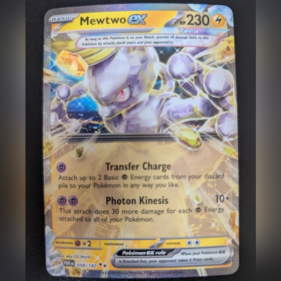 Pokemon Other - Pokemon Trading Card Mewtwo EX PAR 58